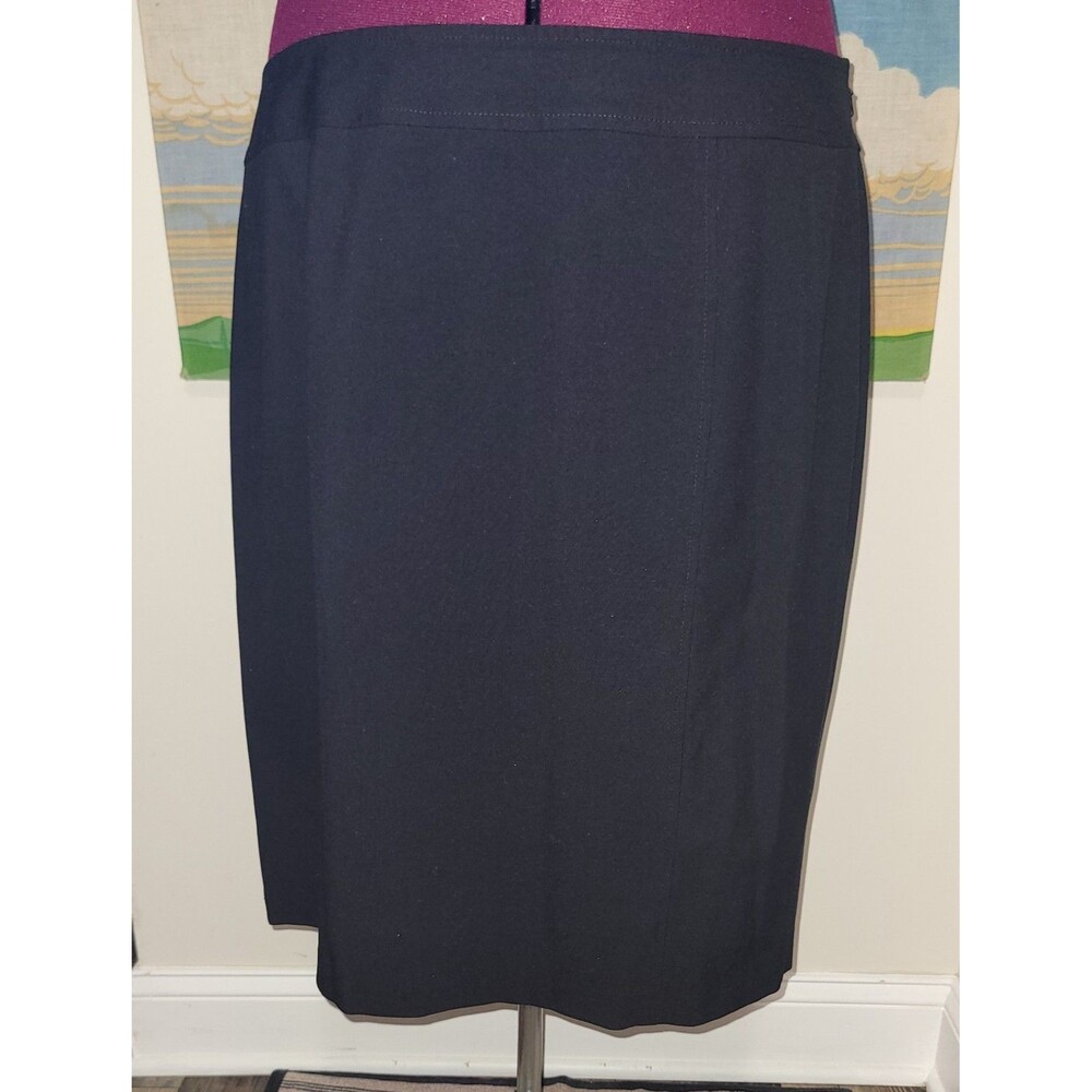 Semantiks Woman Skirt Black Knee Length Side Zip Slit Polyester Blend Size 18W